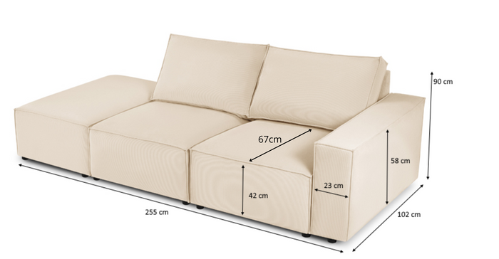SOFA BERGO 3 OSOBOWA 204x102 cm