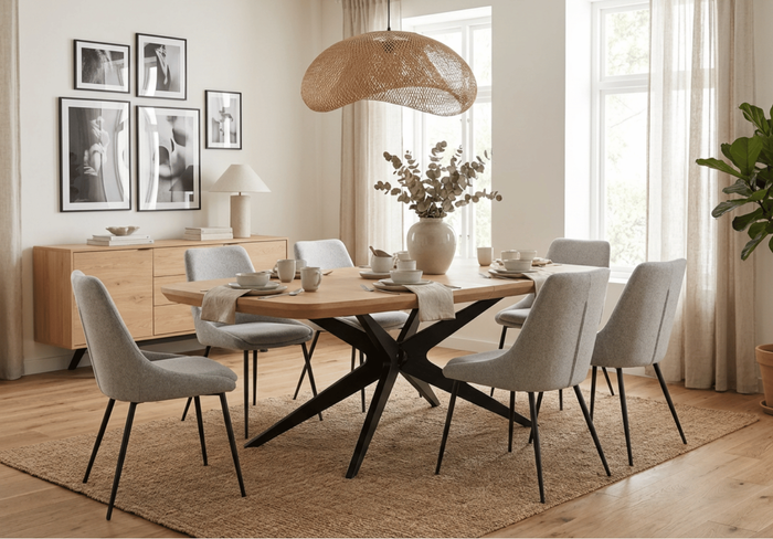 Stół rozkładany dębowy MIESZKO T78 110x200-300 cm