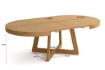 Stół Olaf okrągły drewniany  rozkładany czarny 130 cm - 230 cm T40