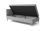 Łóżko kontynentalne pojedyncze lewostronne HADES z pojemnikiem 94x204 cm