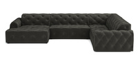 Stylowy narożnik z eleganckimi pikowaniami Candy 334x254 cm