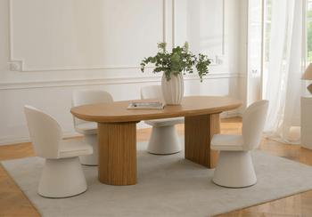 Stół rozkładany na ryflowanej nodze PAWEŁ T72 110x200-300 cm