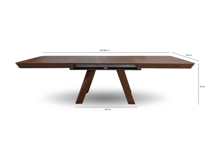 Stół prostokątny, rozkładany TADEUSZ T39 100x180-380 cm