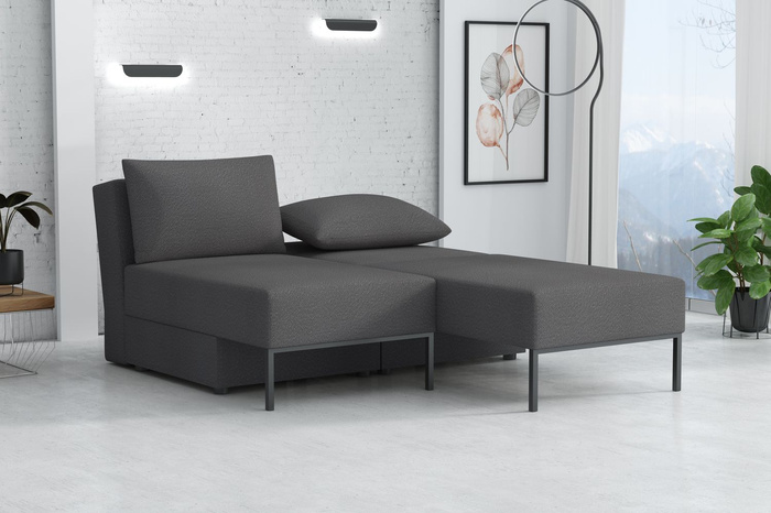 Wielofunkcyjna sofa narożna z funkcją spania TOMI 165x205 cm