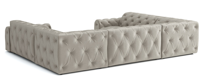 Stylowy narożnik z eleganckimi pikowaniami Candy 318x254 cm