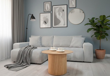 Stolik kawowy DOROTA z fornirem dębowym, 60x40 cm