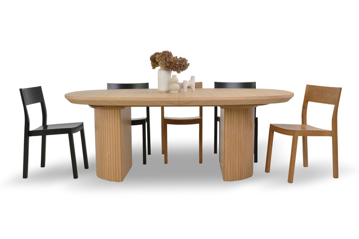 Stół Paweł rozkładany na ryflowanej nodze 110 cm x 200 - 300 cm T72