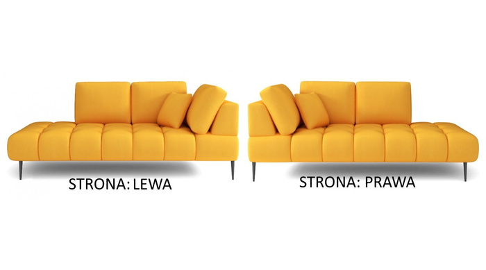 ONTARIO 216x102 cm szezlong leżanka nowoczesna z przeszyciami