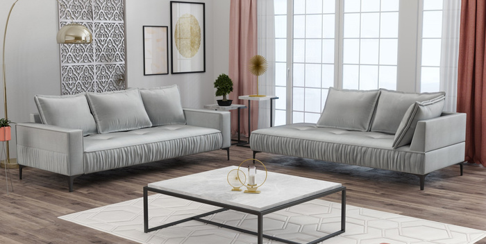 SOFA Z MARSZCZENIAMI MORRIS 216x98 cm