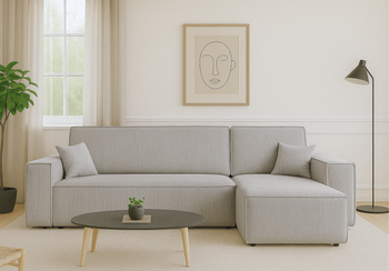 Narożnik uniwersalny z funkcją spania DENIS 244x142 cm