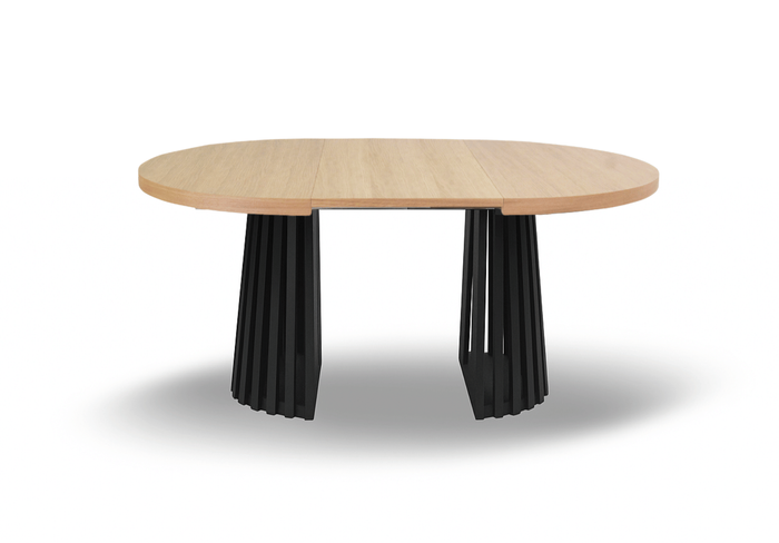 Stół okrągły, rozkładany na ażurowej nodze BARTEK T77 110-210 cm