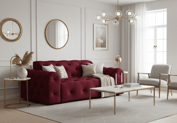 Sofa 2-osobowa z eleganckimi pikowaniami CANDY 190x107 cm