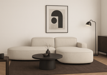 Narożnik prawostronny z otomaną LUCAS 285x165 cm