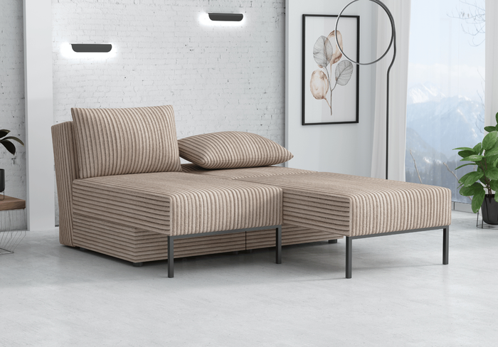 Wielofunkcyjna sofa narożna z funkcją spania TOMI 165x205 cm