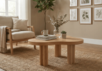 Stolik kawowy, CIRRUS z fornirem dębowym 60,5 x 33 cm