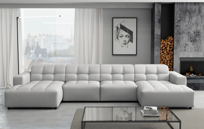 Duży modułowy narożnik Bergo U 364x166 cm