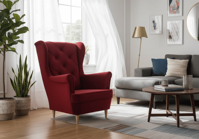 Fotel uszak z pikowaniem RIO 90x105 cm