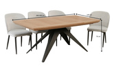 Ausziehbarer Tisch auf Metallgestell 100 x 200–300 cm Modell T56