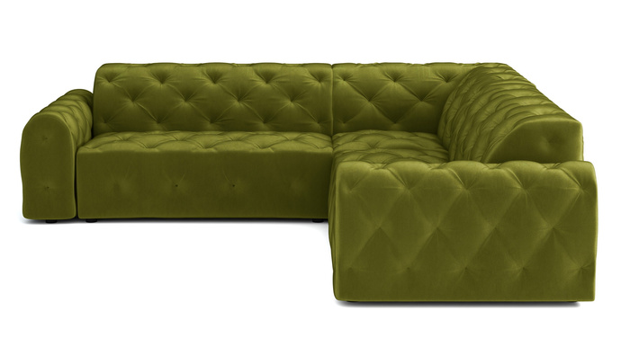 Stylowy narożnik z eleganckimi pikowaniami Candy 254x254 cm