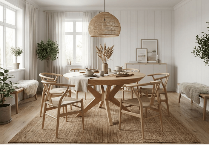 Stół nowoczesny, okrągły, rozkładany FRANEK T66 130 cm-230 cm