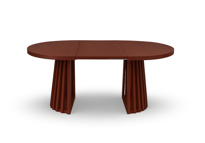 Stół okrągły, rozkładany na ażurowej nodze BARTEK T77 110-210 cm