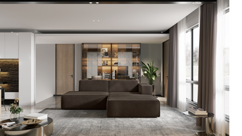 Mały nowoczesny narożnik modułowy do salonu Gaba A  230x170 cm