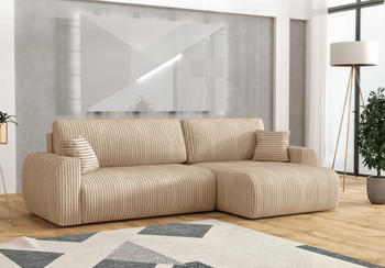 Narożnik prawostronny z funkcją spania DORATO L 250x142 cm