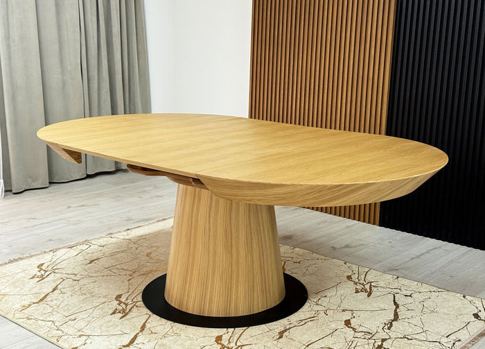 Stół Teodor nowoczesny, okrągły, rozkładany 130 cm - 230 cm T73