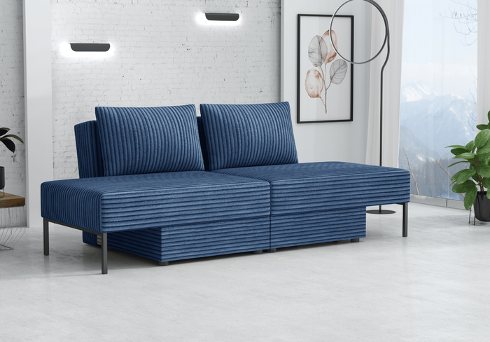 Wielofunkcyjna sofa narożna z funkcją spania TOMI 165x205 cm