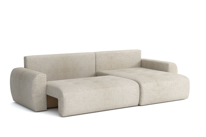 Narożnik prawostronny z funkcją spania L MOET mini 250x142 cm