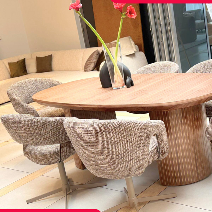 Stół Paweł rozkładany na ryflowanej nodze 110 cm x 200 - 300 cm T72