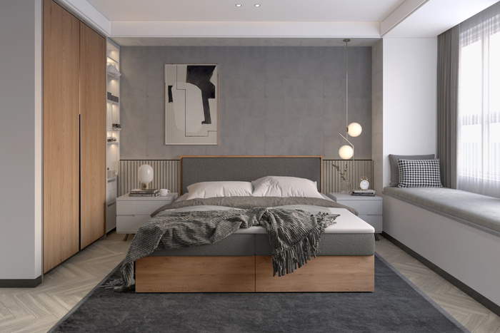 Łóżko Kontynentalne ERIS WOVEN 200x200cm