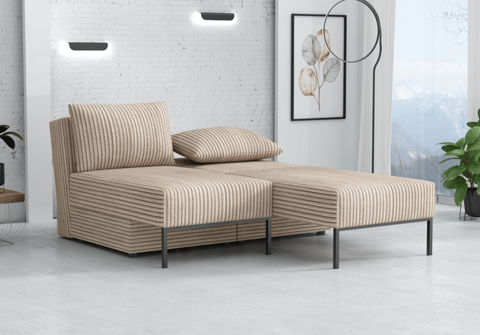Wielofunkcyjna sofa narożna z funkcją spania TOMI 165x205 cm