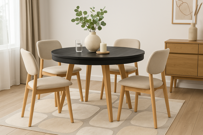 Stół okrągły, rozkładany PATRYK T70 - 100-200 cm