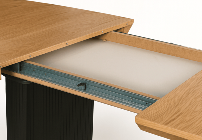 Stół rozkładany na ryflowanej nodze PAWEŁ T72 110x200-300 cm