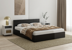 Łóżko drewniane czarne z materacem ATENA 160x200cm