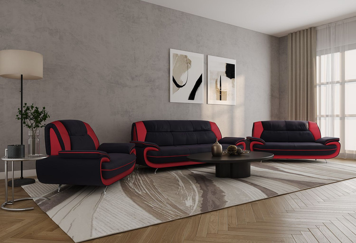  Nowoczesna tapicerowana sofa 3-osobowa do salonu ONYX