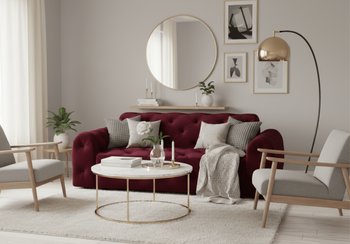 Sofa 3-osobowa z eleganckimi pikowaniami CANDY 230x107 cm