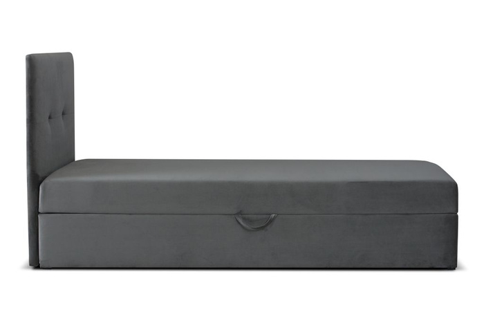 Łóżko kontynentalne Diego 80x200 z topperem i pojemnikiem na pościel 