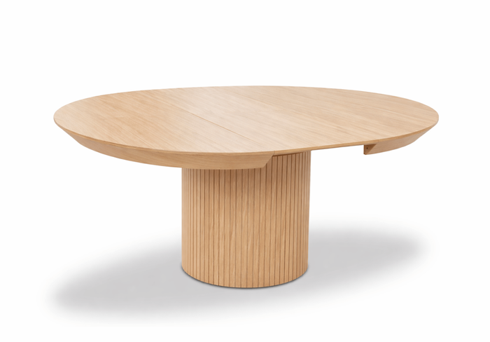 Stół okrągły, rozkładany na ryflowanej nodze DARIUSZ T68 130-180 cm