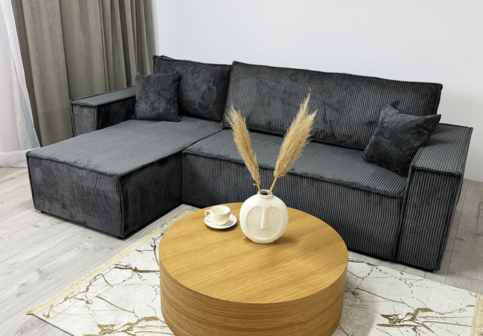 Narożnik uniwersalny z funkcją spania DENIS 244x142 cm