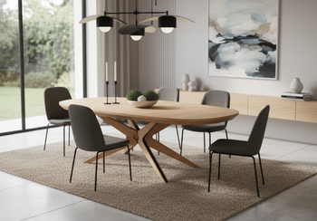 Stół owalny dębowy rozkładany GNIEWKO T79 110x200-300 cm