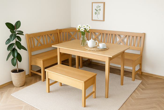 Drewniany stół kuchenny BONN 75 x 120 - 160  cm