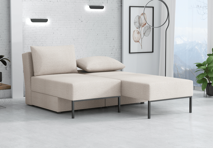 Wielofunkcyjna sofa narożna z funkcją spania TOMI 165x205 cm