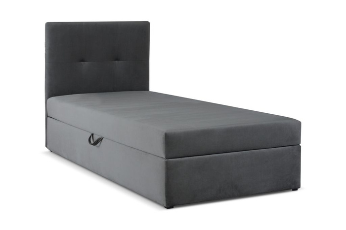 Łóżko kontynentalne Diego 80x200 z topperem i pojemnikiem na pościel 