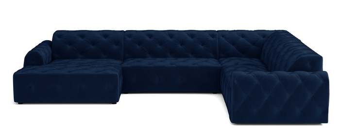 Stylowy narożnik z eleganckimi pikowaniami Candy 334x254 cm