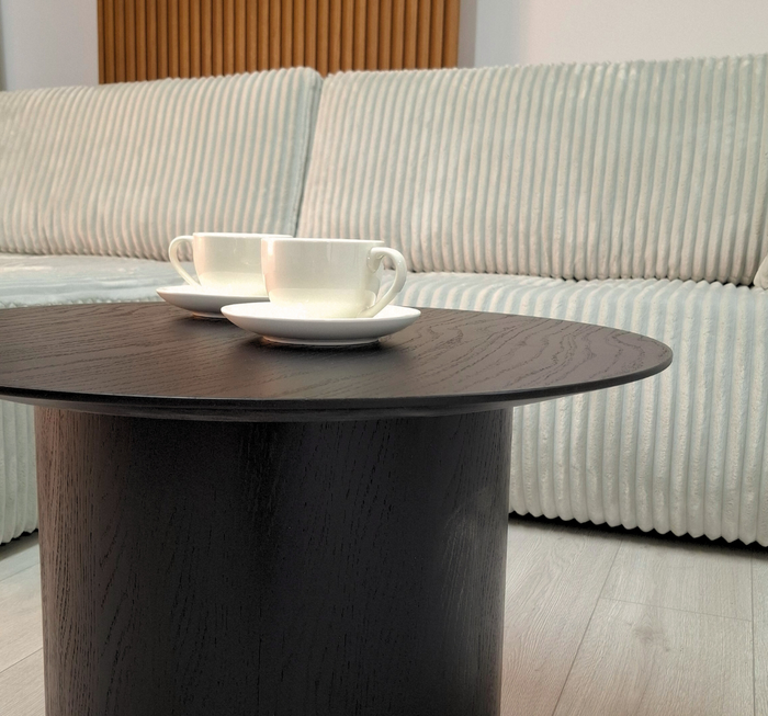 Stolik kawowy DOROTA z fornirem dębowym, 60x40 cm