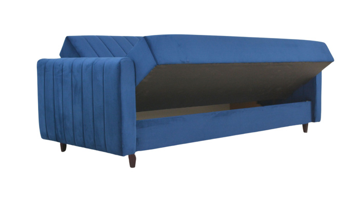 Wersalka Grace 186x120 cm z funkcją spania oraz wyjątkowymi przeszyciami na oparciu oraz boczkach