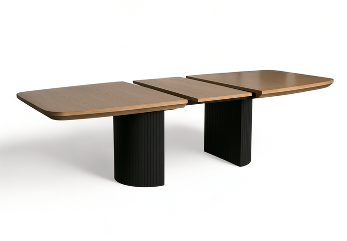 Stół rozkładany na ryflowanych nogach PIOTR T71 110x200-300 cm