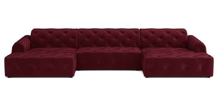 Stylowy narożnik z eleganckimi pikowaniami Candy 390x170 cm